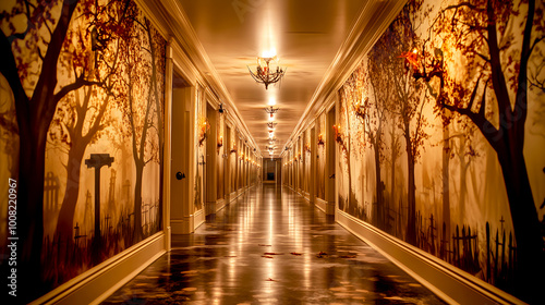 Spooky Haunted House Hallway Decor photo