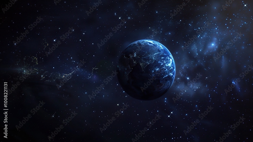 Star Earth Sky - Deep Blue Night Sky Wallpaper Background. A captivating view of the starry sky above Earth, with a deep blue hue creating a mesmerizing and dreamy backdrop