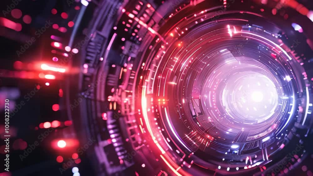 Futuristic giant cosmic tunnel, science fiction time or inter-dimension travel concept animation Futuristic giant cosmic tunnel, science fiction time or inter-dimension travel concept animation