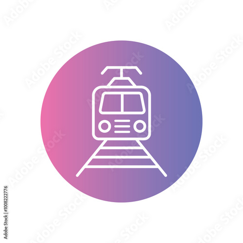 Tram icon vector stock illustration