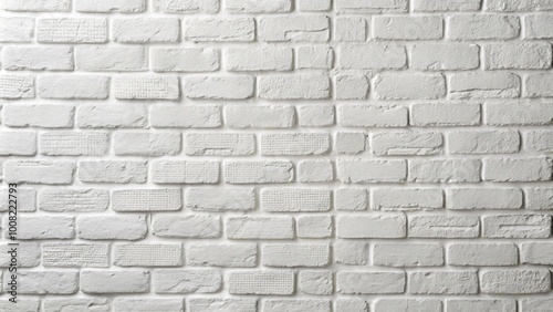 Elegant white brick wall background, ideal for photography and creative projects. Offers rich textures for interiors