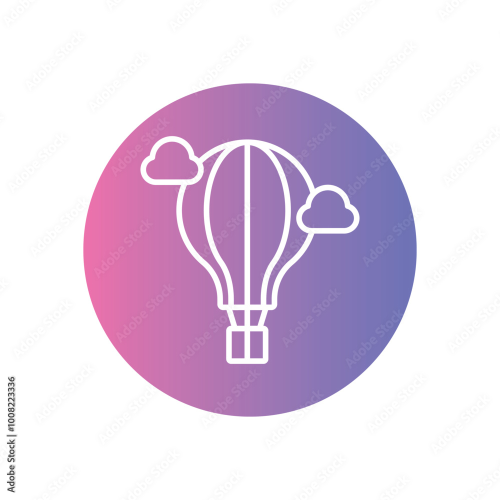 Hot Air Balloon icon vector stock illustration Hot Air Balloon icon vector stock illustration