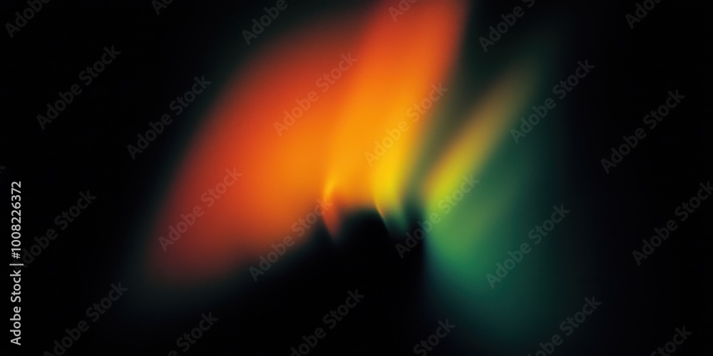 A captivating play of light in hues of orange, green, and black, creating an abstract visual of ethereal movement and energy. A captivating play of light in hues of orange, green, and black, creating an abstract visual of ethereal movement and energy.
