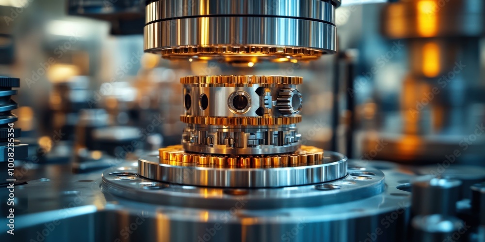 High-Tech Microchip Manufacturing Process Close-Up High-Tech Microchip Manufacturing Process Close-Up