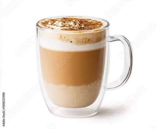 Frosted Latte with Cream and Cinnamon Topping