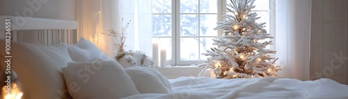 Cozy Bedroom with Festive W...