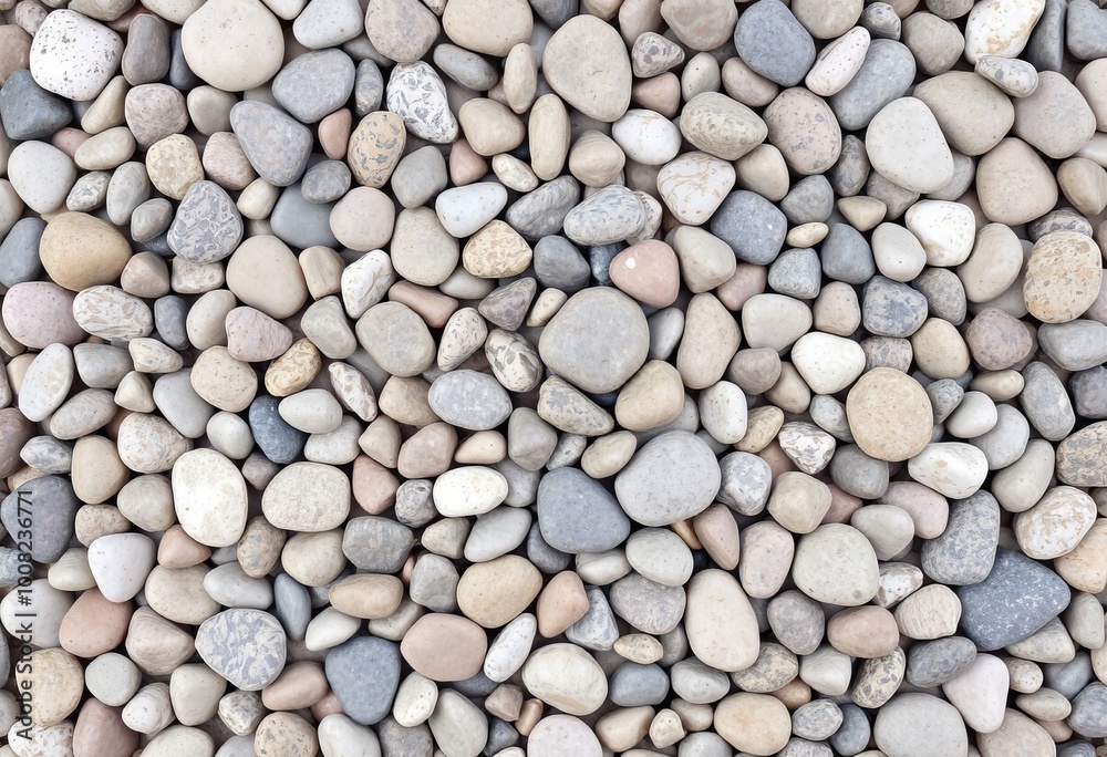 Cluster of pebbles in varying sizes shapes and colors creating a Cluster of pebbles in varying sizes shapes and colors creating a