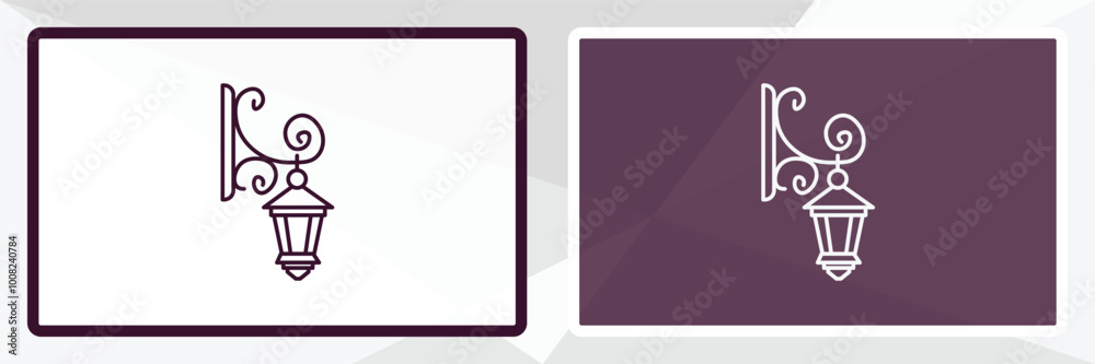 lamppost outline icon. Linear vector from farming and gardening concept. Thin line white and black lamppost icon isolated on white and dark background lamppost outline icon. Linear vector from farming and gardening concept. Thin line white and black lamppost icon isolated on white and dark background
