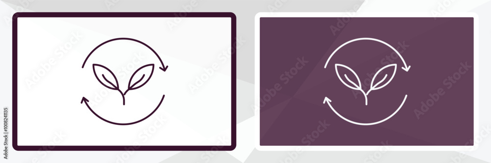 crop rotation outline icon. Linear vector from farming and gardening concept. Thin line white and black crop rotation icon isolated on white and dark background crop rotation outline icon. Linear vector from farming and gardening concept. Thin line white and black crop rotation icon isolated on white and dark background