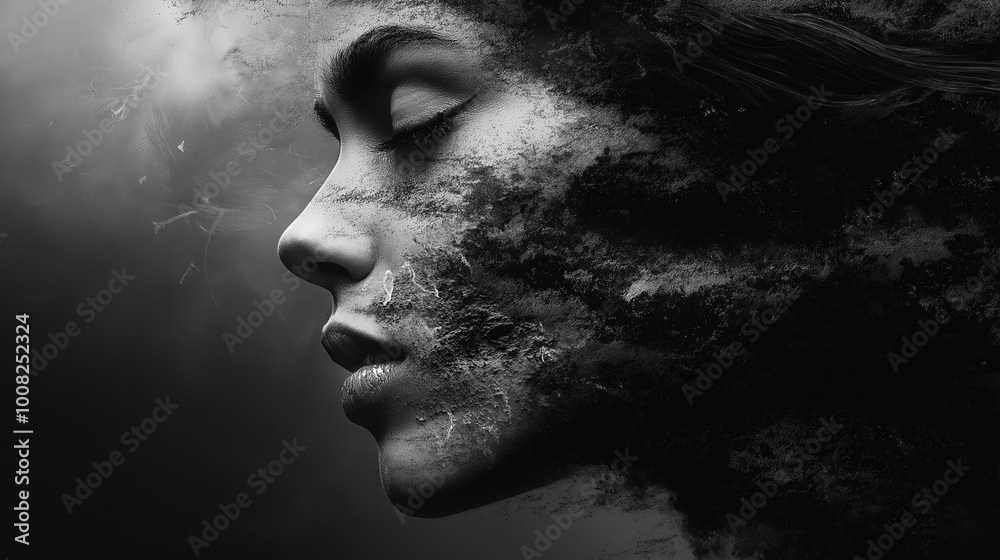 Abstract portrait of a beautiful woman Abstract portrait of a beautiful woman