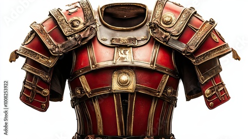 Ornate Red and Gold Roman Armor Chestplate