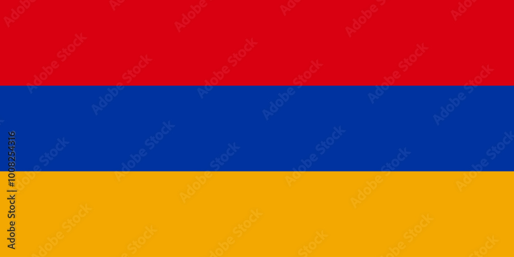Official national flag of Armenia. Flag of the Republic of Armenia. Correct proportions and colors. Vector illustration Official national flag of Armenia. Flag of the Republic of Armenia. Correct proportions and colors. Vector illustration