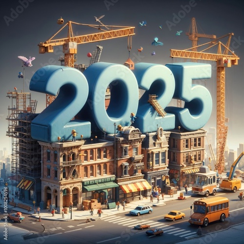 new year start welcoming 2025.