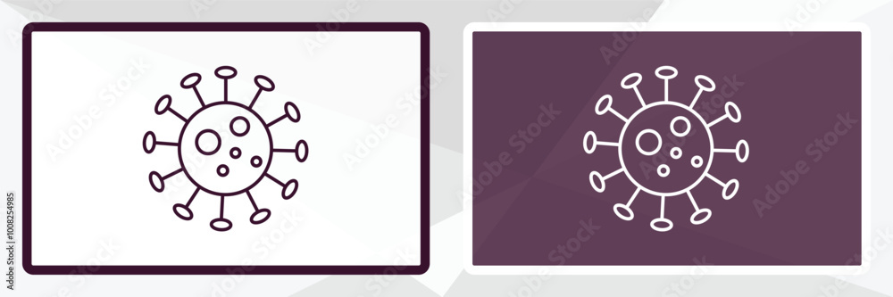 virus outline icon. Linear vector from education concept. Thin line white and black virus icon isolated on white and dark background virus outline icon. Linear vector from education concept. Thin line white and black virus icon isolated on white and dark background