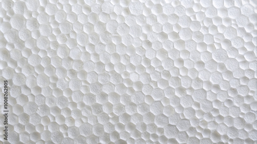 Naklejka premium Textured White Polystyrene Foam Surface for Backgrounds, Crafts, and Design Projects