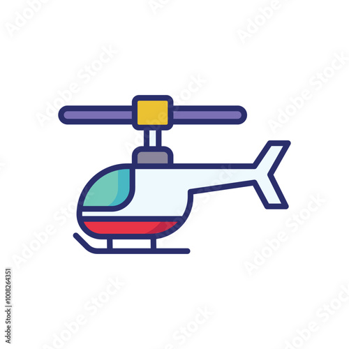 Helicopter icon vector stock illustration