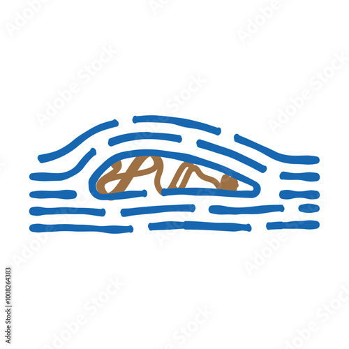 aerodynamics aeronautical engineer doodle icon sketch vector. aerodynamics aeronautical engineer sign. isolated symbol illustration