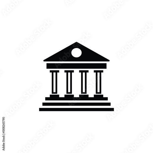 Court icon logo design template isolated illustration