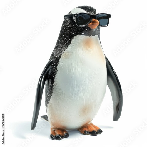 Cute Penguin Chick in Winter photo