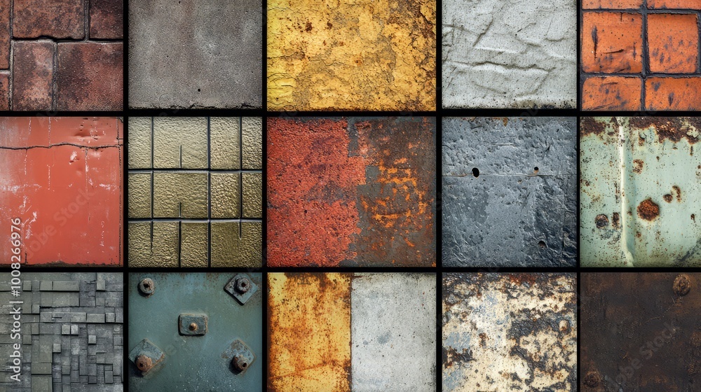 Stone and metal background Stone and metal background