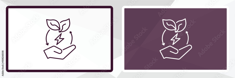 save energy outline icon. Linear vector from ecology concept. Thin line white and black save energy icon isolated on white and dark background save energy outline icon. Linear vector from ecology concept. Thin line white and black save energy icon isolated on white and dark background