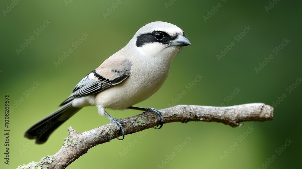 The picture shows a shrike, likely a great grey shrike. It could also be a lesser grey shrike, grey-backed fiscal, or Iberian grey shrike. The picture shows a shrike, likely a great grey shrike. It could also be a lesser grey shrike, grey-backed fiscal, or Iberian grey shrike.