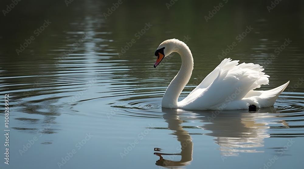 Fototapeta premium swan on water