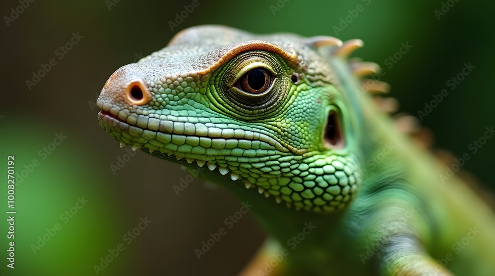 small green iguana closeup small green iguana closeup