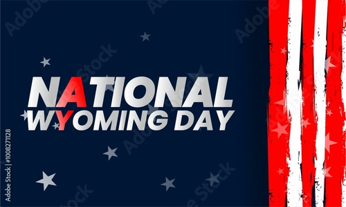 National wyoming day text , Vektor background banner . photo