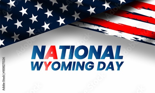 National wyoming day text , Vektor background banner . photo