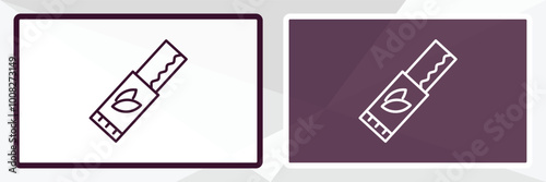 chewing gum outline icon. Linear vector from dentist concept. Thin line white and black chewing gum icon isolated on white and dark background