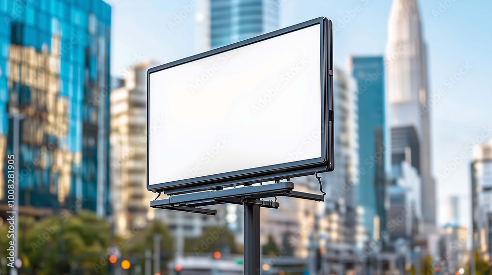 High-resolution billboard mockup, great for ad displays High-resolution billboard mockup, great for ad displays