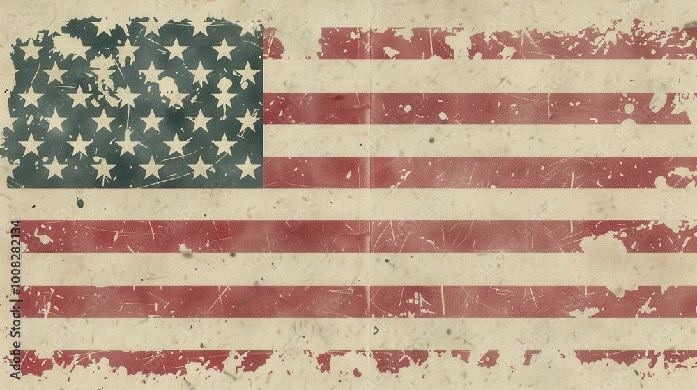 Fototapeta premium Patriotic Display of the American Flag