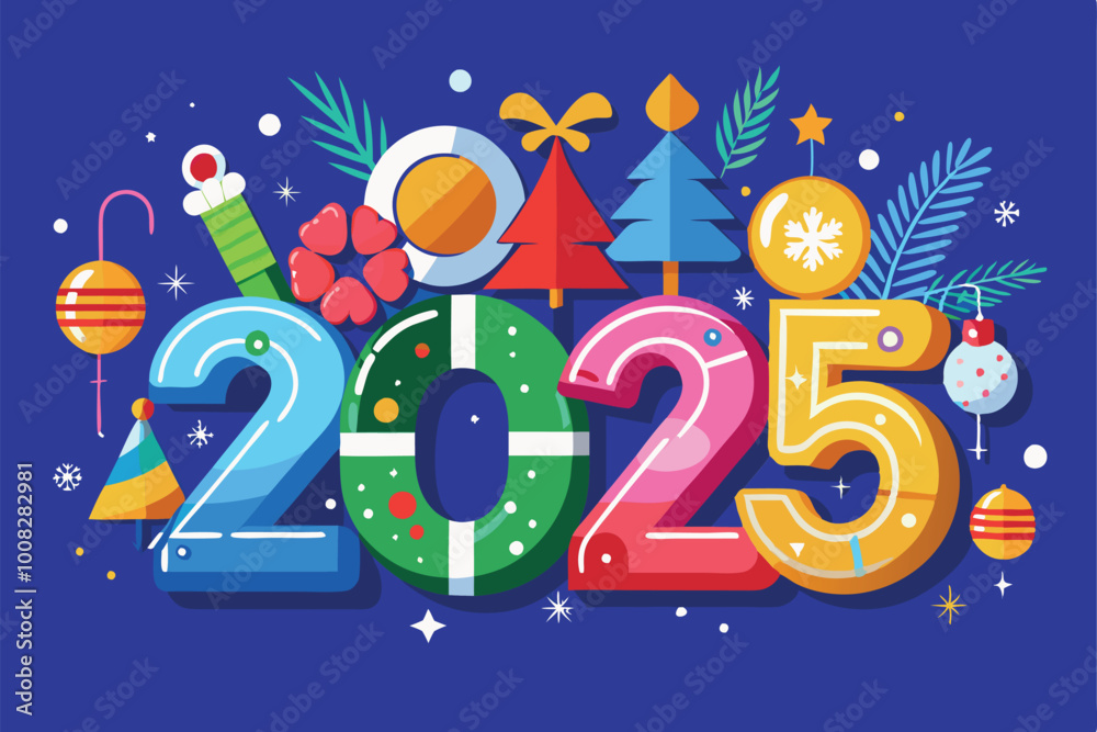 Golden Numbers 2025 on a Blurred Background With Bokeh Lights. Happy New Year 2025. Holiday Card Vector Art Illustration.
Golden Numbers 2025 on a Blurred Background With Bokeh Lights. Happy New Year 2025. Holiday Card Vector Art Illustration.