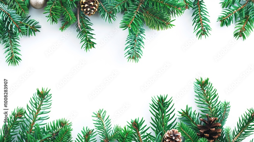 christmas background with christmas branches and decorations christmas background with christmas branches and decorations