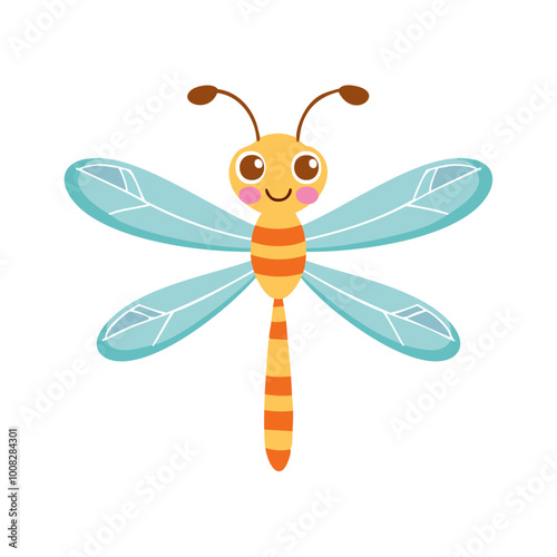 Dragonfly Insect Bug Animal Animation Kawaii Character Pest
