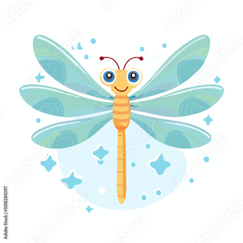 Dragonfly Insect Bug Animal Animation Kawaii Character Pest
