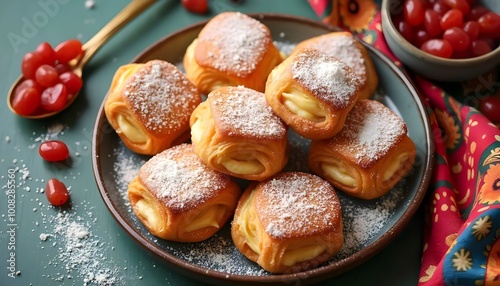 Sweet Cuban Pastelitos Filled with Cream Cheese (Cuban Cuisine)