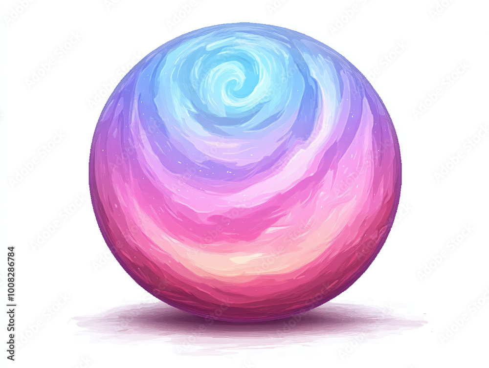 Abstract Cosmic Sphere: A Vibrant Galaxy in Motion Abstract Cosmic Sphere: A Vibrant Galaxy in Motion