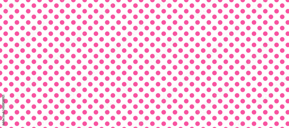 White seamless pattern with pink polka dot White seamless pattern with pink polka dot