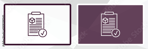 delivery list outline icon. Linear vector from delivery concept. Thin line white and black delivery list icon isolated on white and dark background