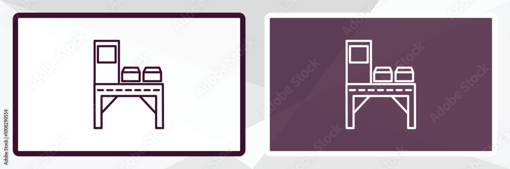 delivery x ray outline icon. Linear vector from delivery concept. Thin line white and black delivery x ray icon isolated on white and dark background delivery x ray outline icon. Linear vector from delivery concept. Thin line white and black delivery x ray icon isolated on white and dark background
