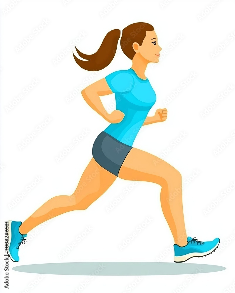 Morning stretches before a trail run flat design, side view, fitness preparation theme, animation, colored pastel Morning stretches before a trail run flat design, side view, fitness preparation theme, animation, colored pastel
