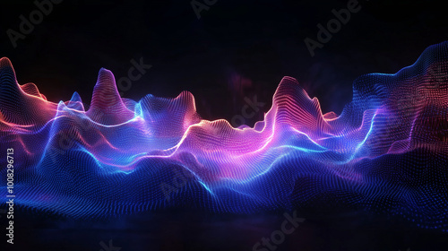 Neon futuristic flashes on black background. Motion light lines backdrop. For banner, postcard, illustration. Created with generative AI tools 