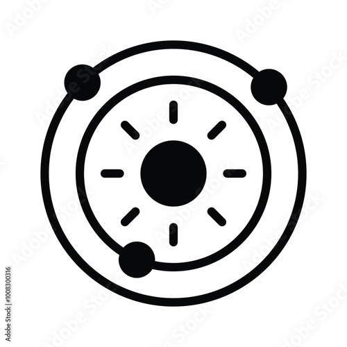 Premium icon of solar system in trendy style, ready to use vector