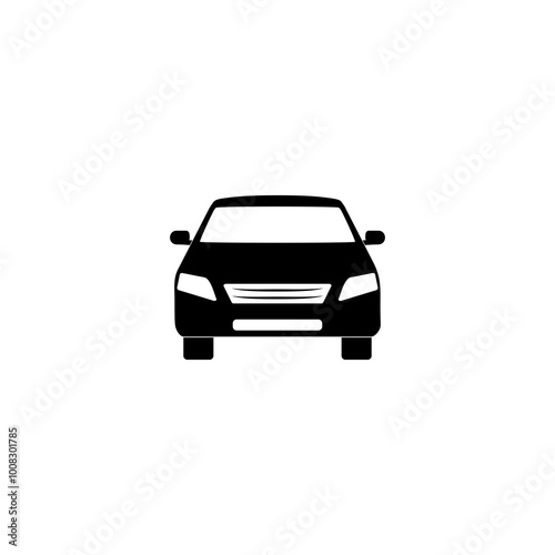 Car simple sign icon isolated on transparent background