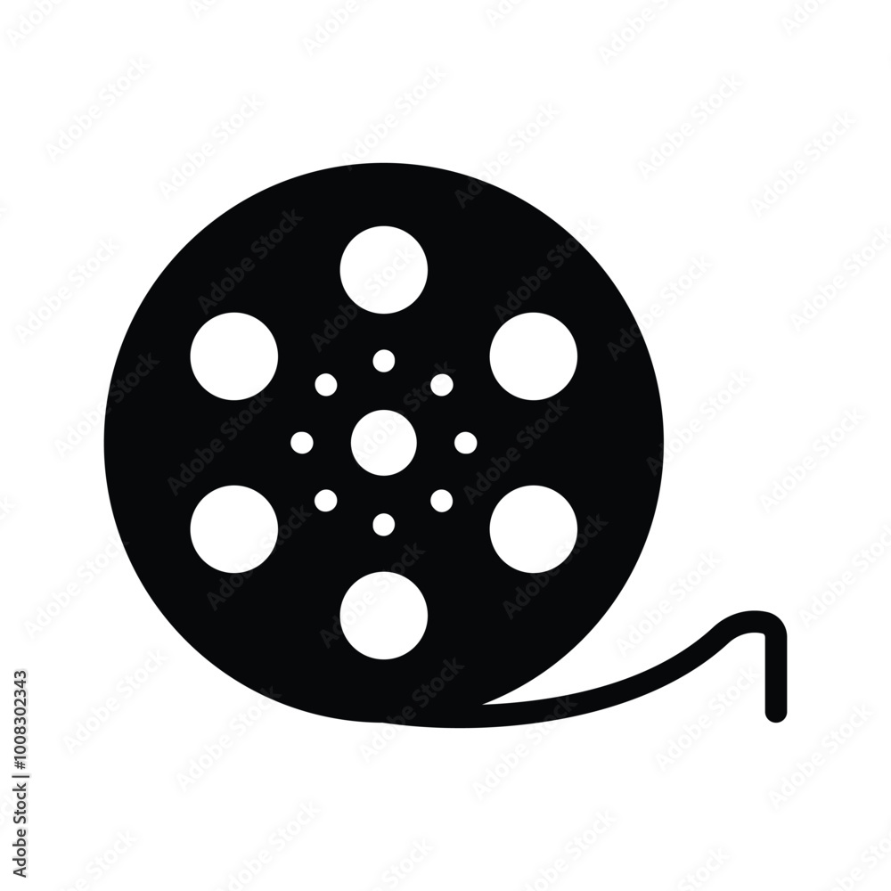 Film reel representing cinema and the movie making industry Film reel representing cinema and the movie making industry