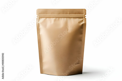 Obraz na płótnie Realistic Blank Kraft Paper Pouch Packaging Mockup w salonie