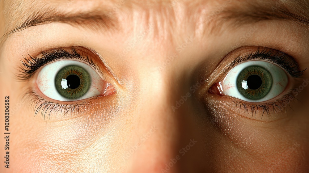 Close-up of woman's green eyes with detailed textures Close-up of woman's green eyes with detailed textures