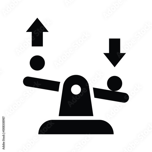 A seesaw icon demonstrating balance and play in physics